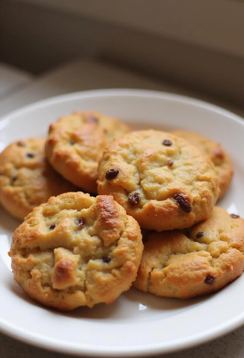 Finished Galletas de Avena y Pasas, delicious oatmeal cookies with raisins, perfect for sharing.