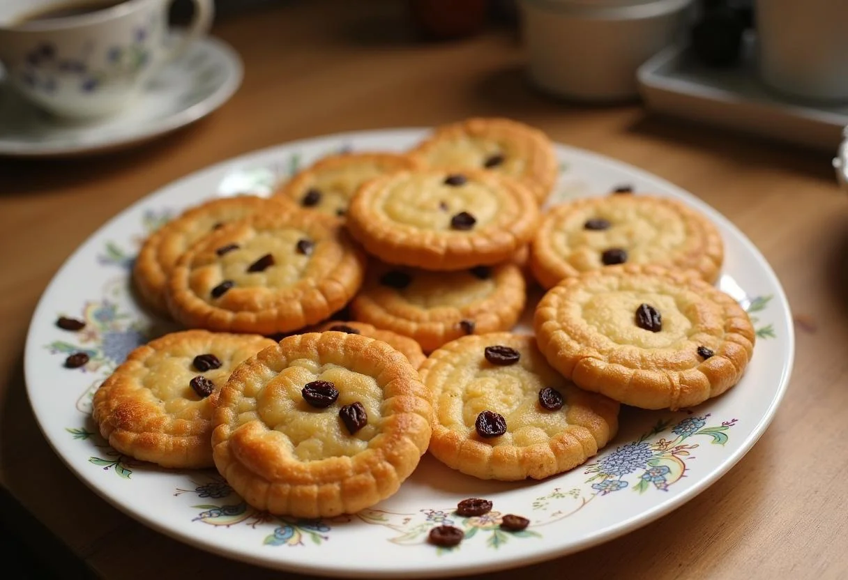 Finished Galletas de Avena y Pasas, delicious oatmeal cookies with raisins, perfect for sharing.