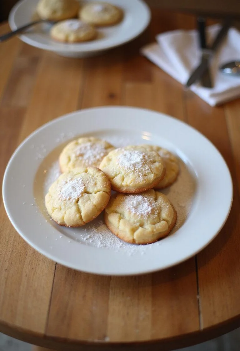 Galletas de vainilla caseras recién horneadas en un plato, perfectas para disfrutar.