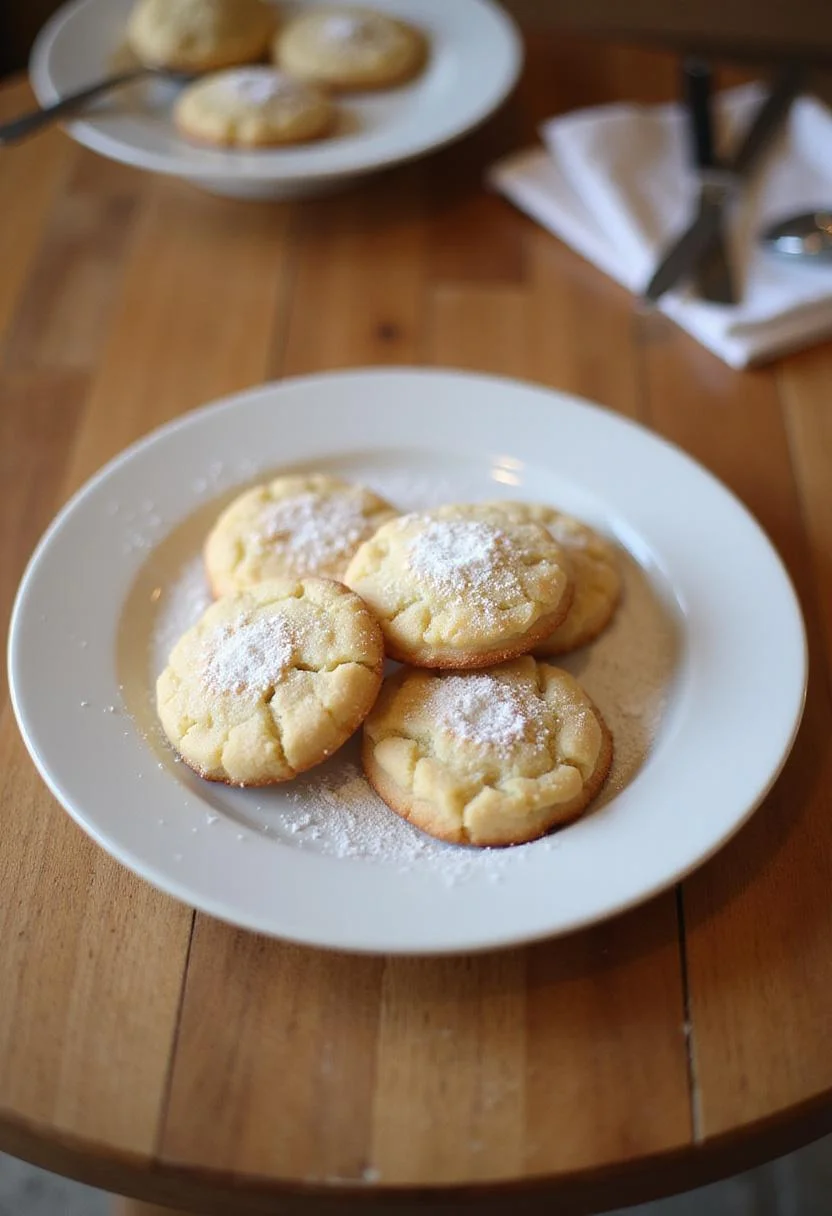 Galletas de vainilla caseras recién horneadas en un plato, perfectas para disfrutar.