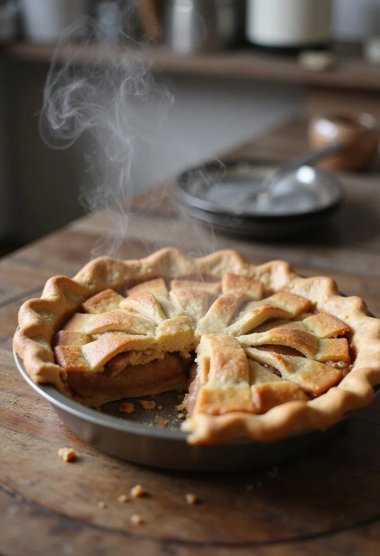 Tarta de Manzana y Canela recién horneada, lista para ser disfrutada.