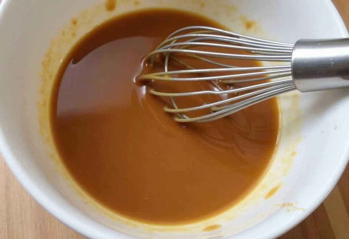Mezcla de manteca de cacao y extracto de vainilla para crear chocolate blanco sin azucar casero.