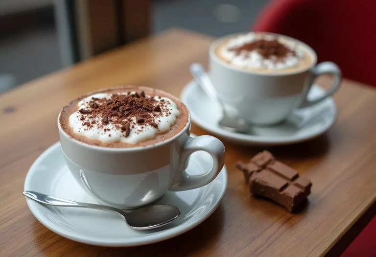 Finished chocolate a la taza thermomix served in cups with whipped cream, perfect for a cozy treat.