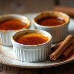 Finished crema catalana thermomix with caramelized sugar, an exquisite dessert ready to enjoy.
