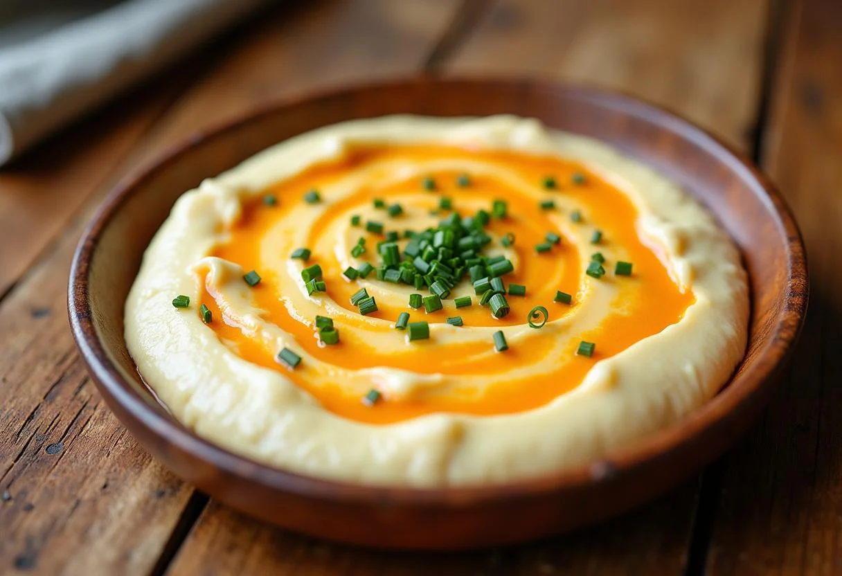 Crema de queso casera servida en un plato rĂşstico, ideal para untar y compartir.