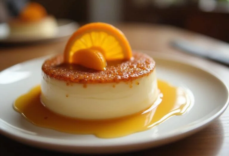 Delicious creme catalane with a caramel crust, ideal as an elegant dessert.