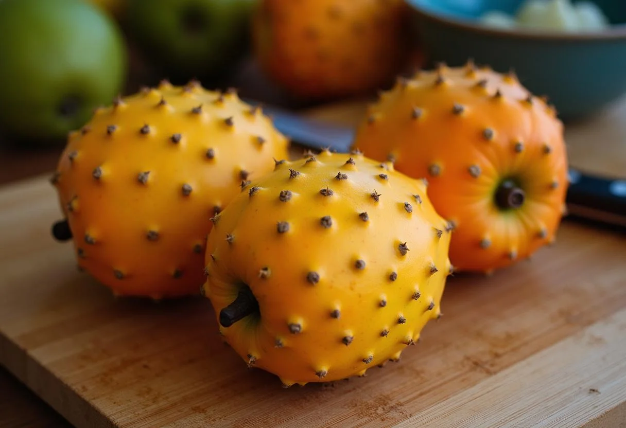 Higos chumbos frescos en una tabla de cortar, listos para preparar deliciosos platos.