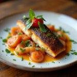 Gourmet hueva a la plancha, beautifully presented and ready to enjoy.