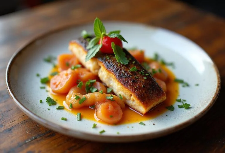 Gourmet hueva a la plancha, beautifully presented and ready to enjoy.