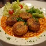 Judías pintas con arroz perfectamente servidas en un plato, ideal para disfrutar.