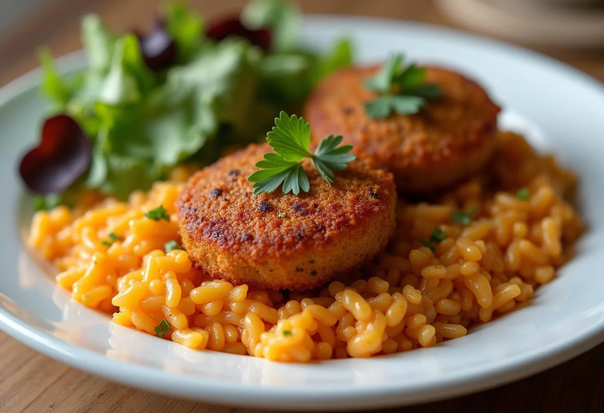 Judías pintas con arroz perfectamente servidas en un plato, ideal para disfrutar.