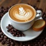 Taza de café gourmet bien presentada, ideal para disfrutar de marcas de cafe.