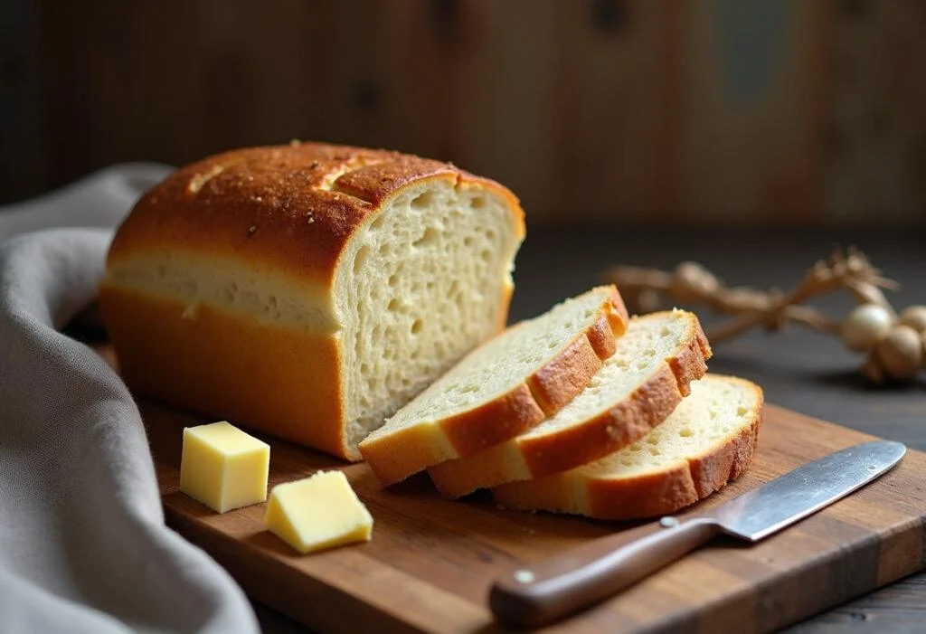 Sliced pan de centeno integral highlighting its hearty texture and flavor, ideal for healthy meals.