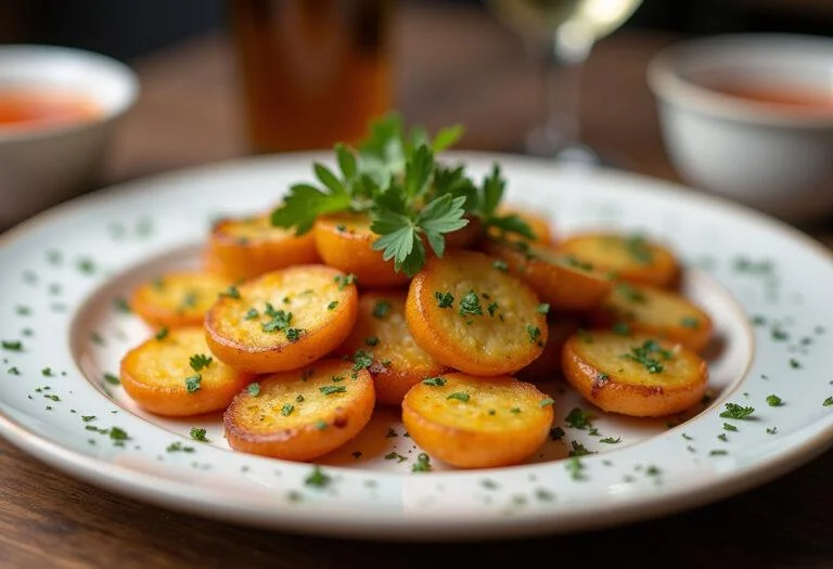 Delicious homemade patata agria served with a dipping sauce, perfect for any meal.