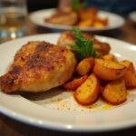 Finished dish of grilled chicken with pimienta cayena, perfect for spicy flavor lovers.