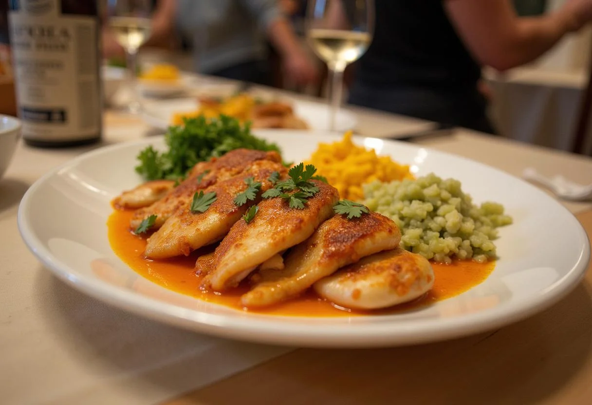Finished Pollo con Almendras Thermomix, an exquisite dish perfect for sharing.