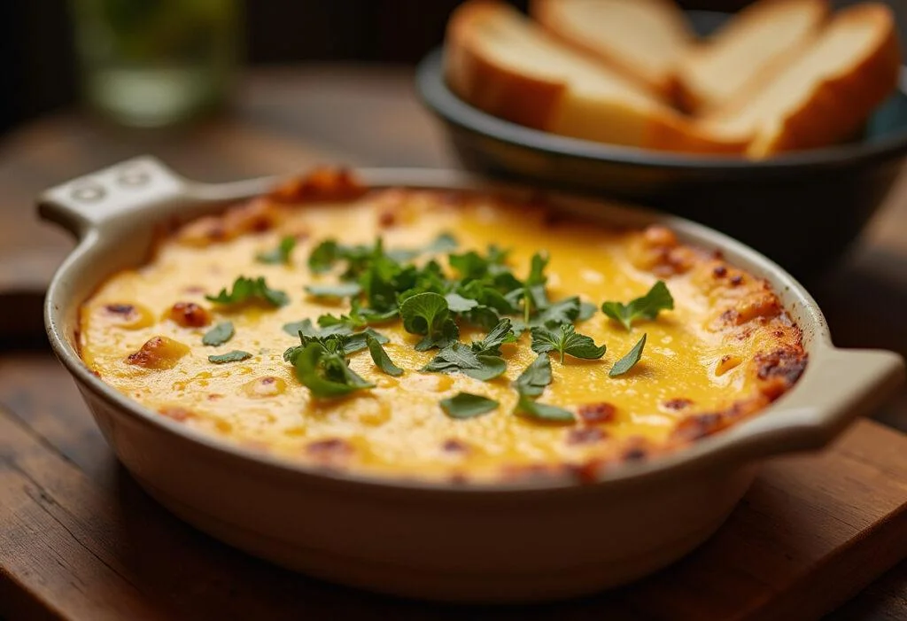 Creamy queso Arzua served with bread, ideal for sharing with friends.