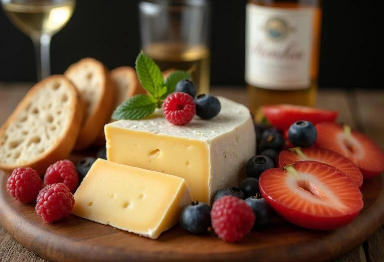 Tabla de quesos con queso Pecorino Romano, ideal para una cena sofisticada.