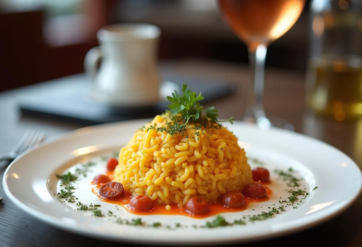 Arroz secreto presentado en un plato, perfecto para una cena especial.