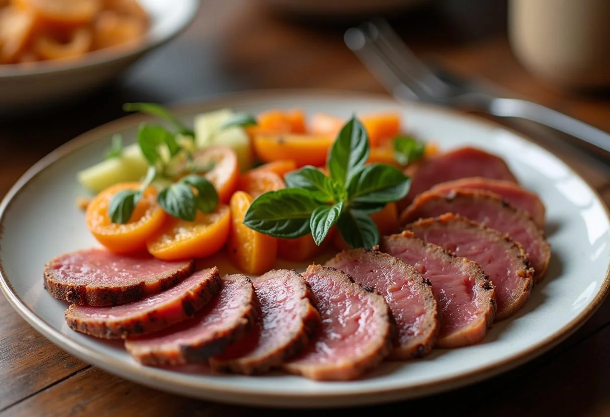 Finished entraña de ternera dish, perfect for enjoying a delicious meal.