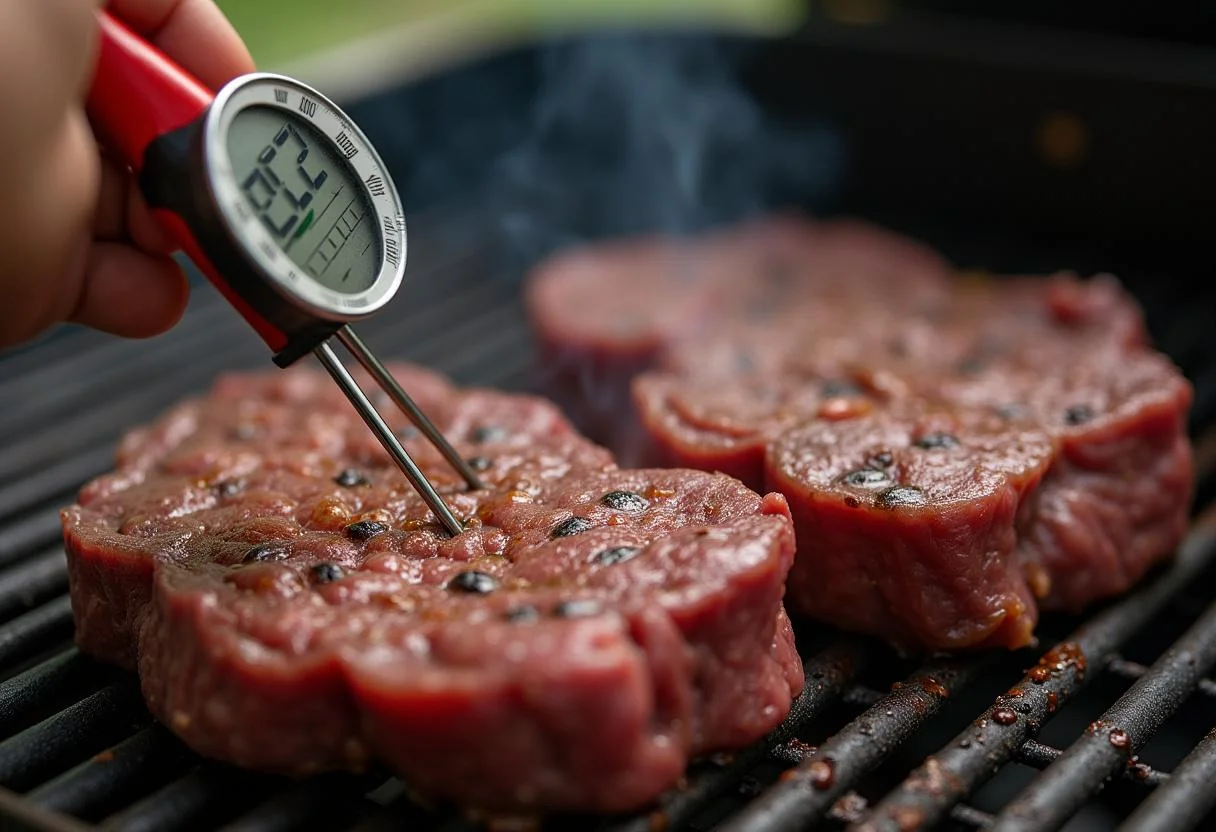 Temperatura del solomillo de ternera mostrando su cocción en la parrilla.