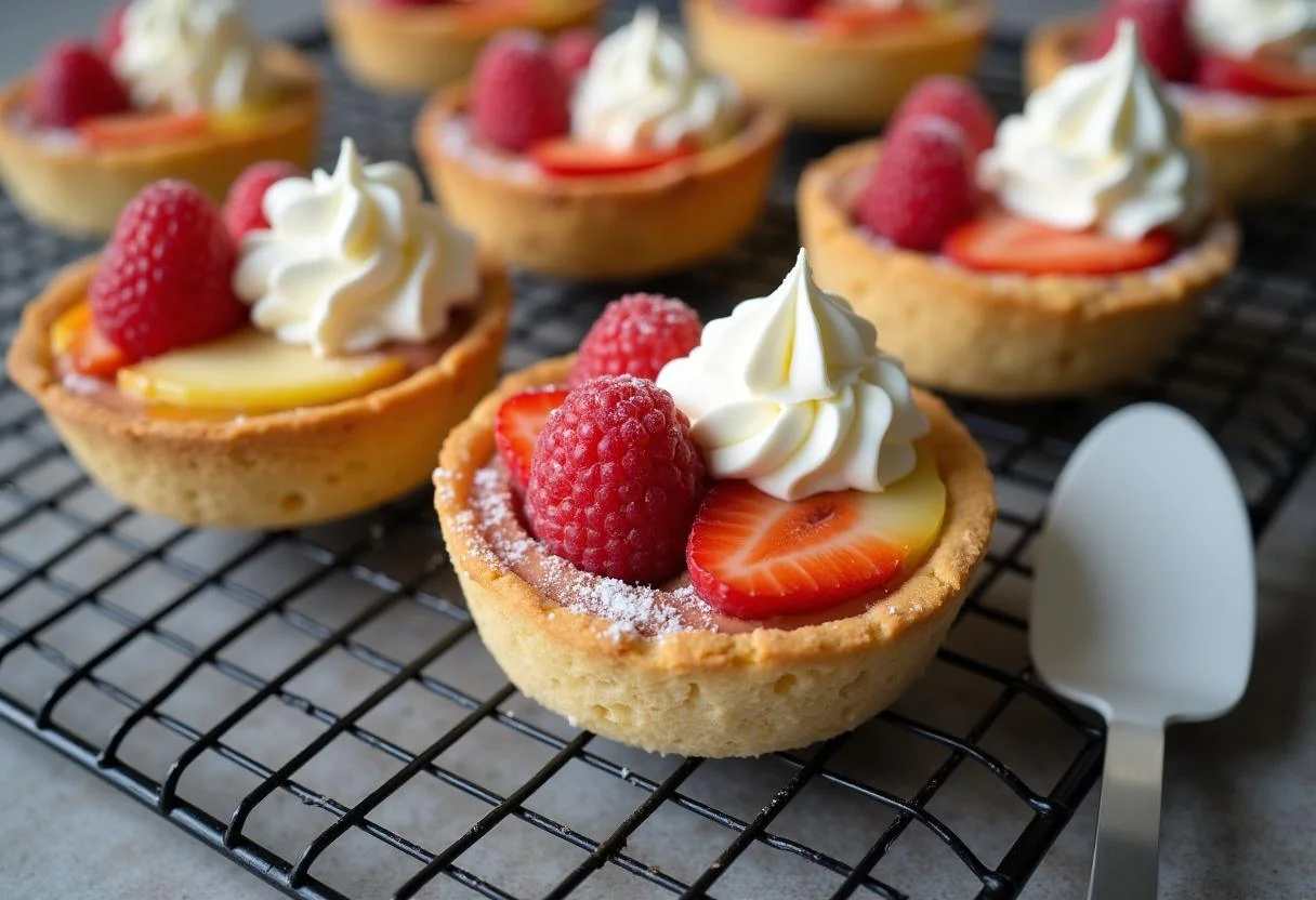 Tartas sin gluten recién horneadas listas para la decoración después de hornear para tarta sin gluten.