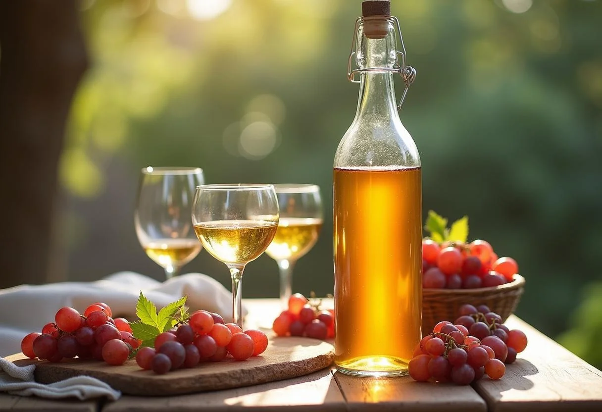 Botella de vino macabeo terminado, perfecta para compartir en una celebración.