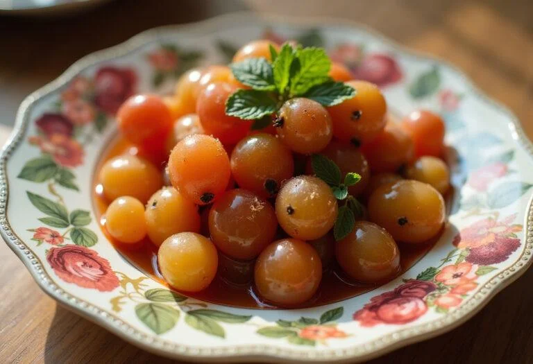 Ensalada de frutas con uvas frescas condimentadas, perfecta para disfrutar en reuniones.