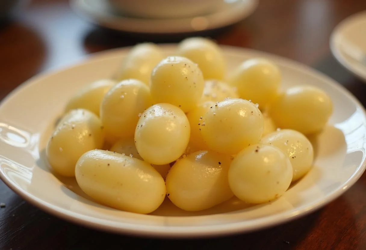 Patatas cocidas en un plato, listas para disfrutar y conocer su valor nutricional.