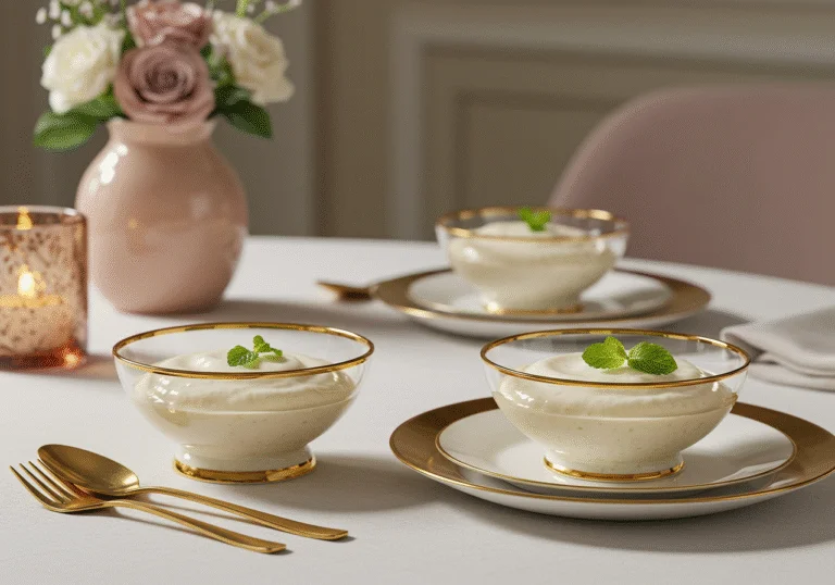 Delicious chirimoya arbol served, showcasing its creamy texture and garnished with mint.