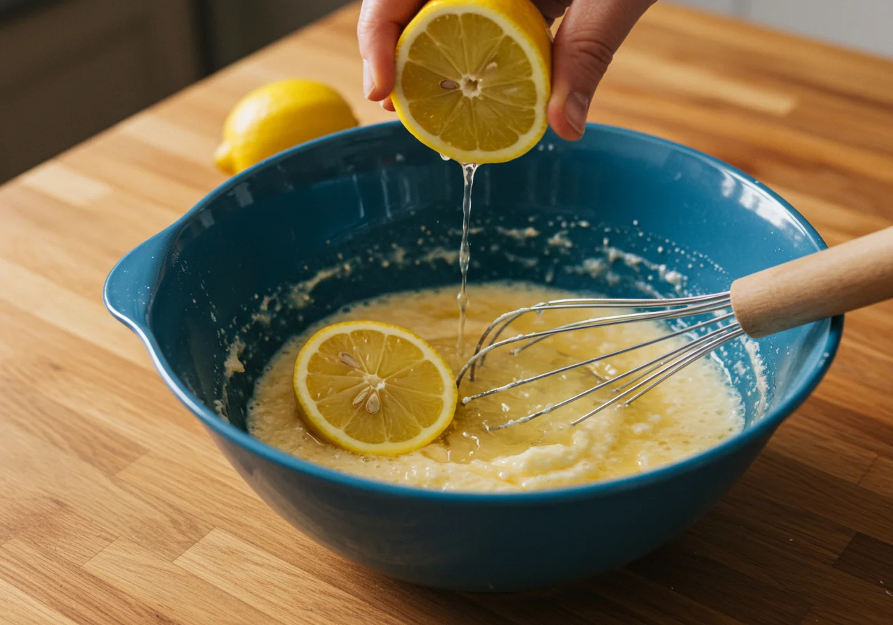 Combining cipres and lemon juice to prepare cipres limon aroma mixture.