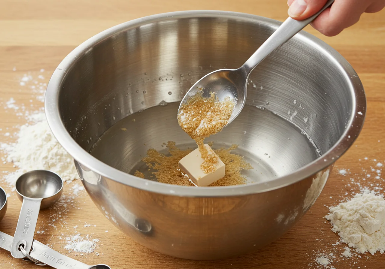 Mixing water and yeast for pan de centeno, essential for the bread's rise.