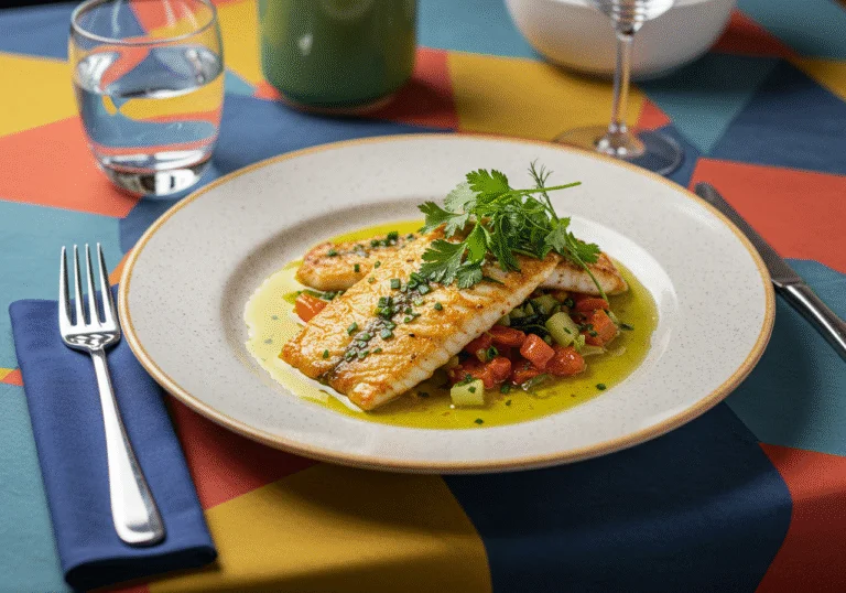 Pescado virrey cocido presentado en un plato, ideal para disfrutar de una deliciosa comida de pescado rey.