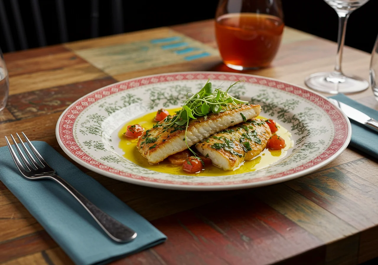 Pescado virrey cocido presentado en un plato, ideal para disfrutar de una deliciosa comida de pescado rey.