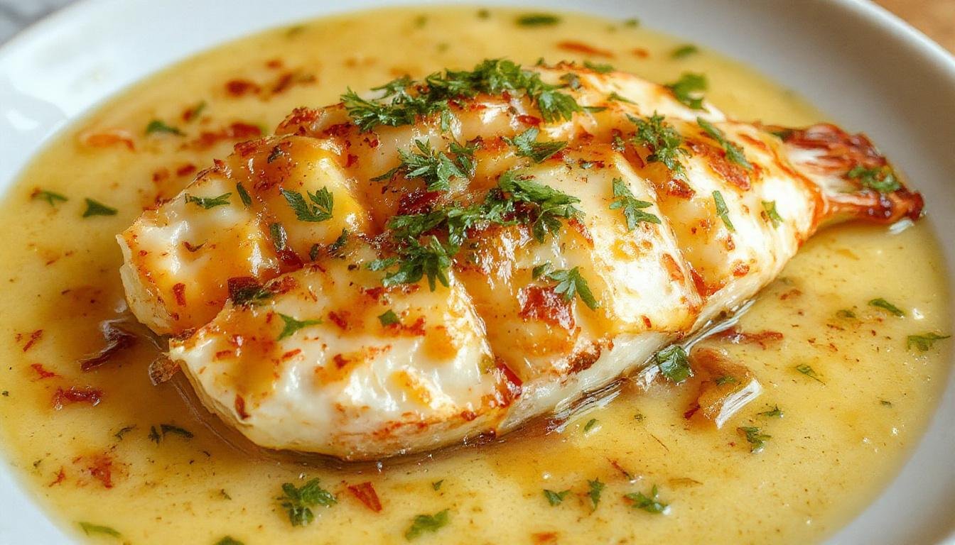Plato de Bacalhau à Brás servido en un plato ancho y profundo, con trozos de bacalao dorado mezclados con cebolla y patatas finamente picadas, decorado con perejil fresco y rodajas de huevo duro.