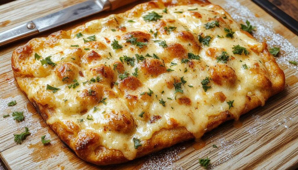 Una Coca de Trampó Mallorquina decorada con una mezcla colorida de verduras frescas como pimientos, tomates, cebollas y calabacín sobre una base dorada y crujiente, presentada en un plato rústico. La obra de arte culinaria refleja la tradición mediterránea con sus tonos vibrantes y textura tostada.