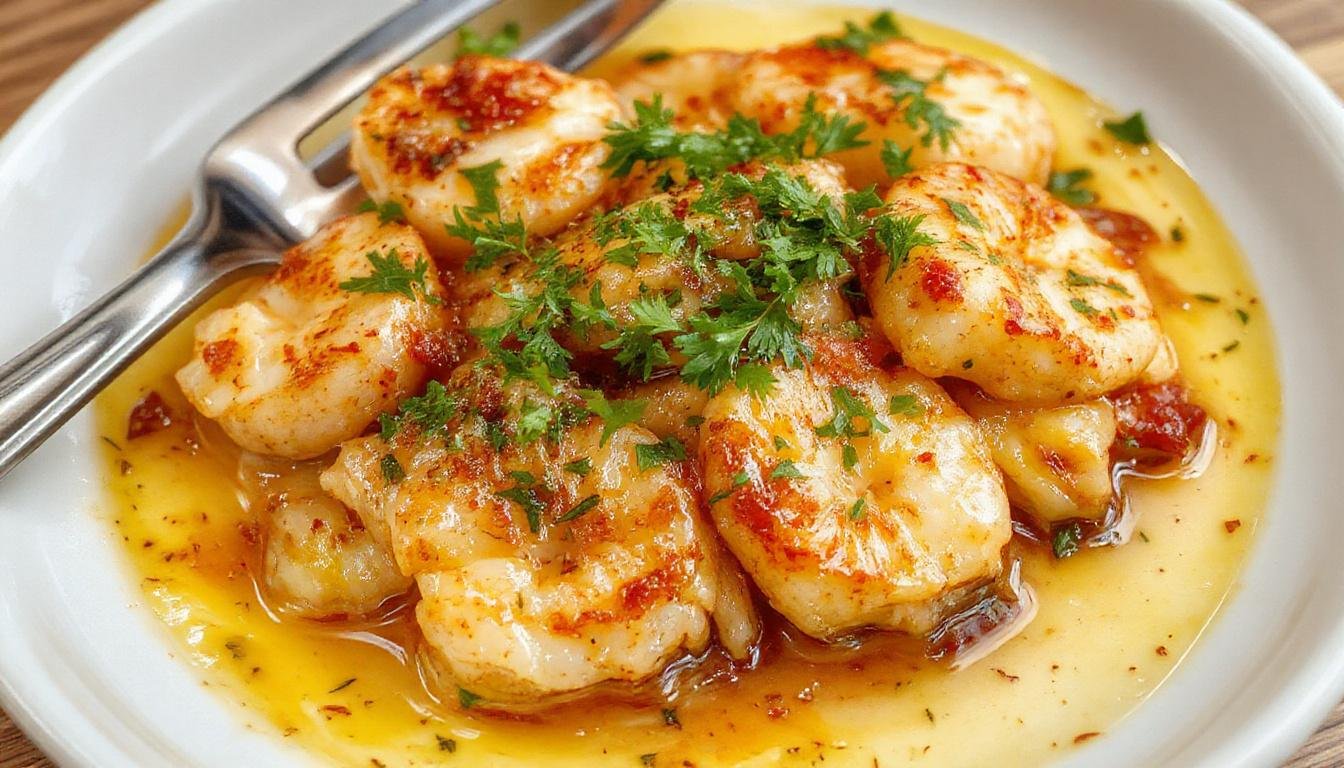Plato de fideuà de marisco en un plato hondo, con fideos dorados y jugosos mariscos como camarones, mejillones y calamares, decorado con perejil fresco y rodajas de limón, presentado en una mesa de madera con un ambiente cálido.