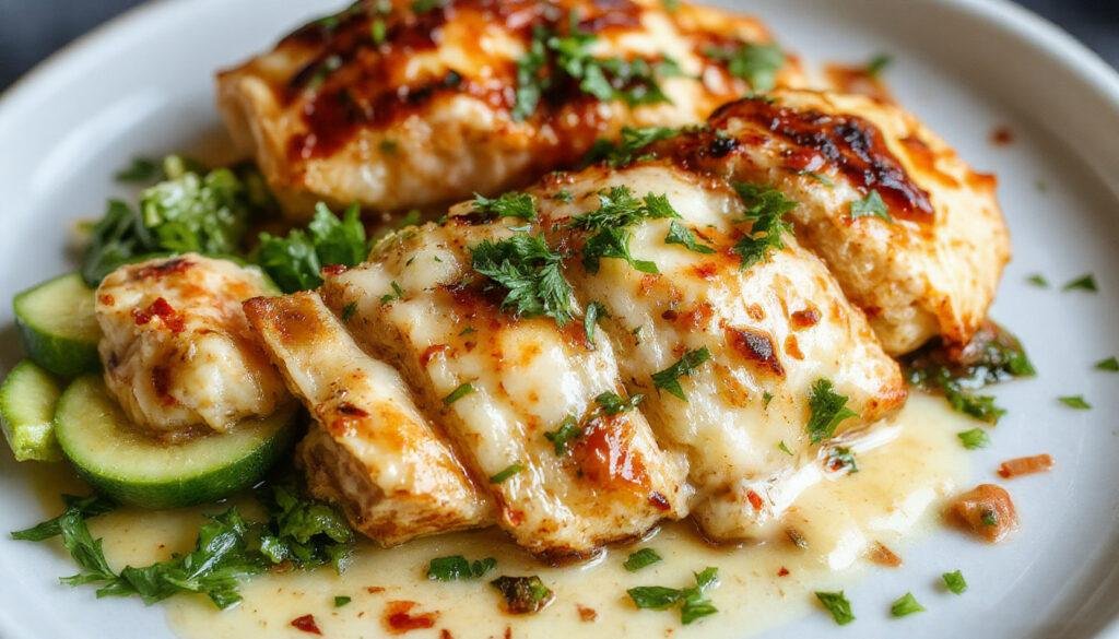 Plato de flamenquines cordobeses en un plato blanco, dorados y crujientes, rellenos de jamón y cerdo, presentados de manera apetitosa y bien decorada.