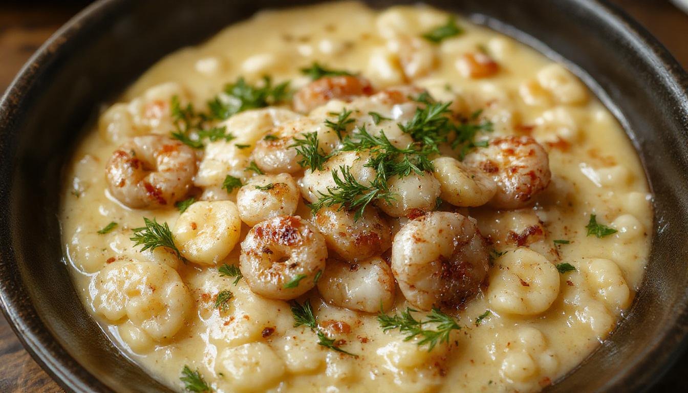 Un plato de risotto de champiñones cremoso en un plato blanco, con rebanadas de champiñones dorados y espolvoreado con queso parmesano rallado, presentado con un toque de perejil fresco y un fondo difuso que resalta la textura cremosa del arroz.