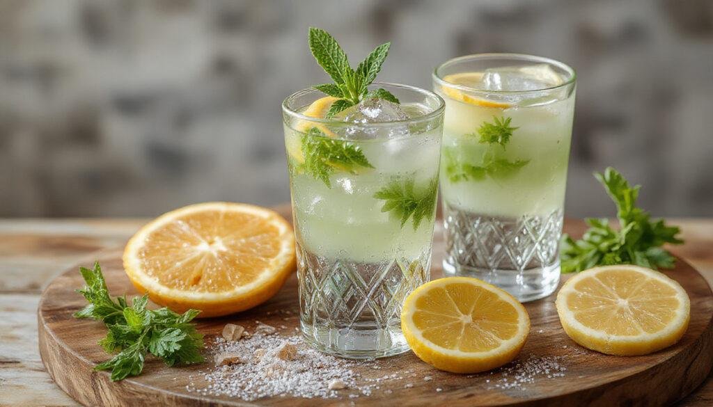 Un plato de tabulé de cuscús en un tazón transparente, con colores vibrantes de tomate rojo, pepino verde, menta fresca y perejil, decorado con un toque de limón y acompañado de pan pita al lado, presentado sobre una mesa de madera clara, con un ambiente fresco y fresco.
