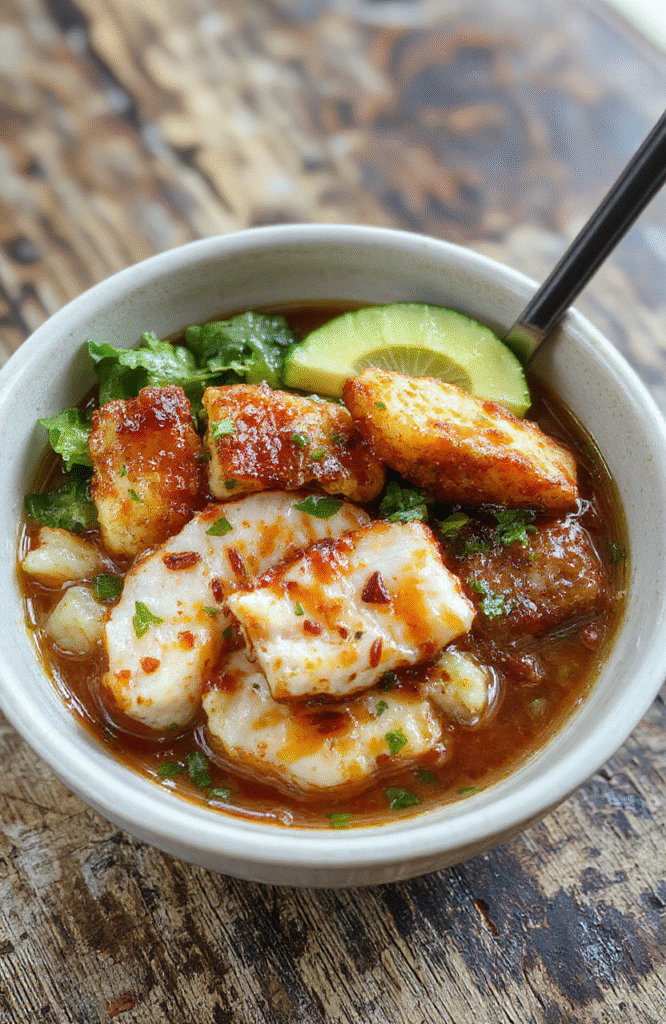 A vibrant bowl featuring tender sticky chicken glazed with a glossy sauce, served atop fluffy white rice with colorful garnishes like green scallions and sesame seeds, styled casually on a wooden surface with natural daylight highlighting the textures and colors.