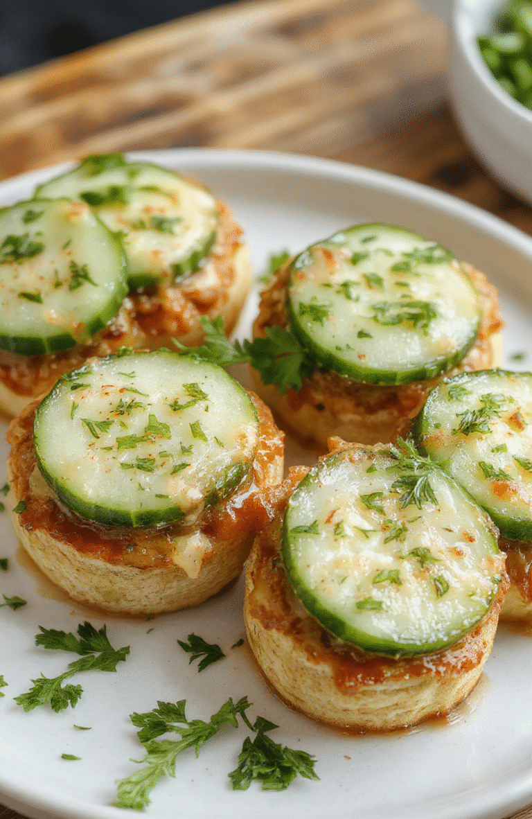 A vibrant plate of cucumber sandwiches featuring thinly sliced fresh cucumbers layered on crustless white bread, garnished with fresh herbs and a smear of cream cheese. The sandwiches are arranged neatly on a rustic white plate, with a backdrop of pastel-colored napkins and fresh herbs, highlighting their crisp texture and inviting appearance. The scene exudes a light, summery vibe perfect for a healthy snack or appetizer.