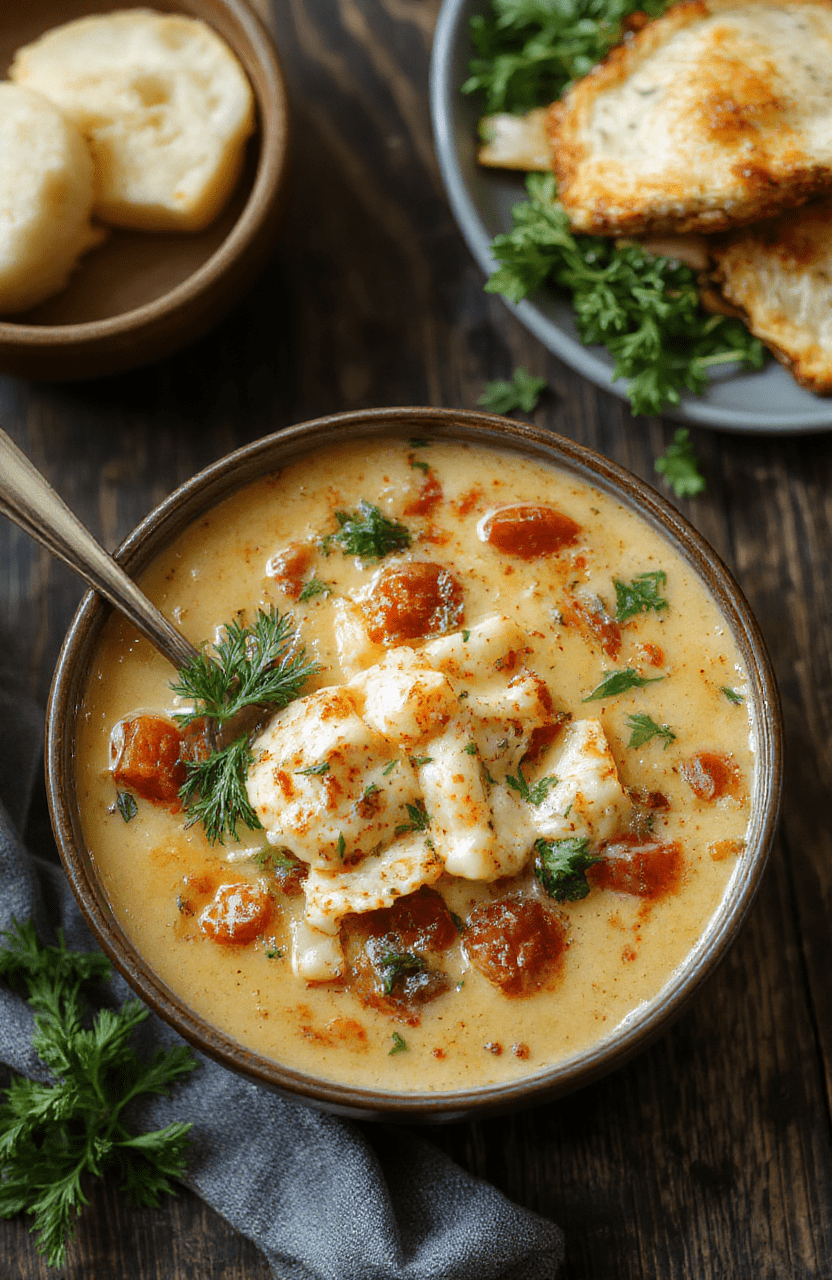 A vibrant bowl of high-protein lasagna soup with layers of melted cheese, fresh basil garnish, and bubbling tomato broth, arranged on a rustic wooden table with a spoon, showcasing textures of melted cheese and hearty ingredients.